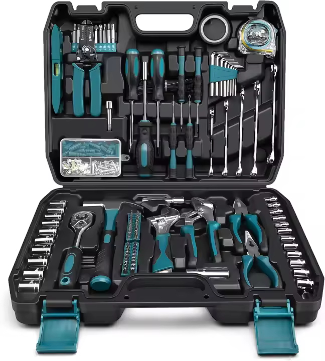 Caja de Herramientas 379 Piezas - Juego de Herramientas con Cajón Portátil Completo para Reparaciones Domésticas y Automotrices Kit de Herramientas para Manitas DYIers y Propietarios de Hogares - 1
