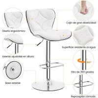 Moderno de Cocina Altura Ajustable con Respaldo de Forma Concha Giratorio 360 ° - details 2
