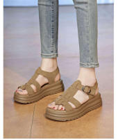 Zapatos de mujer talla gruesa suela suave cómoda playa para mujer verano al aire libre nuevas sandalias - details 12