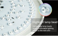 Luz LED de techo inteligente para el hogar, iluminación RGB de 48W con función de voz, atenuador de sincronización para interior, dormitorio, sala de estar y cocina - details 16