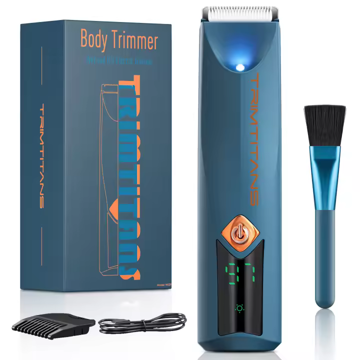 Afeitadora Eléctrica para Hombres Apta para Vello Corporal Uso Seco/Húmedo Impermeable Adecuada para Pecho/Abs/Piernas/Braças/Hombros - 1