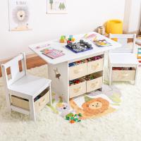 Mesa Infantil con 2 Sillas Muebles de Estar para Habitación de Niños con Espacio de Almacenamiento - details 0