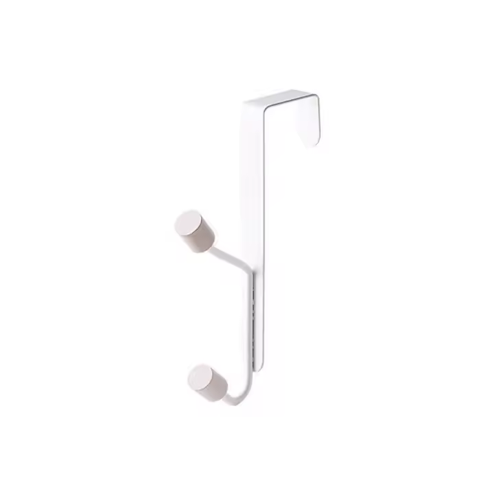 Perchero de hierro forjado duradero detrás de la puerta, gancho de almacenamiento de llaves para colgar abrigos de 5cm de ancho, estante colgante para ropa sin perforaciones para el hogar - 1