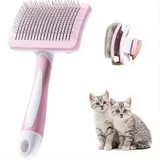 Pelo corto, para perros, gatos, también elimina la tomentosis, el subpelo y los enredos, color rosa - 1