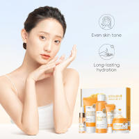 LAIKOU Serie de vitamina C, conjunto de productos para el cuidado de la piel, conjunto de 5 piezas para el cuidado de la piel, limpiador, esencia de tóner, crema para ojos y crema facial - details 5