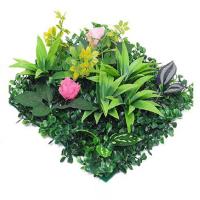 Panel de pared de plantas artificiales DIY, hoja de planta de arce de simulación realista duradera, alfombra de eucalipto Artificial verde de 25x25cm - details 1