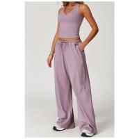 Pantalones rectos para mujer, pantalones de Yoga de cintura alta, entrenamiento para correr, mallas acampanadas, pantalones de Yoga para deportes al aire libre, pantalones atléticos - details 16
