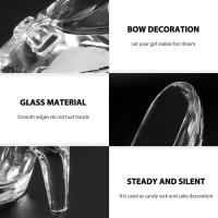 Zapatos de tacón alto de cristal para decoración del hogar, figuritas, miniaturas, adorno, regalo de cumpleaños, Cenicienta, boda - details 4