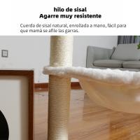 Árbol Rascador para Gatos: Torre de Gatos pequeños con Postes de Sisal Rascador - Altura 68cm - details 2