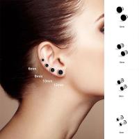 Pendientes de botón de acero de titanio estilo punk - details 5