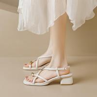 Sandalias mujer verano exterior desgaste verano tacón grueso estilo de hadas punta zapatos correas tacones altos mujer - details 3