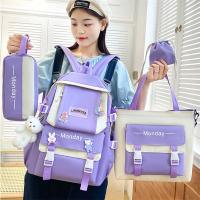 Mochila escolar Kawaii para niños y niñas, bolsa para ordenador portátil, para estudiantes, 5 piezas, 2023 - details 39