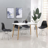 Juego de sillas medievales de plástico con patas de Metal para cocina, comedor, sala de estar, restaurante, 4 unidades - details 6