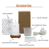 Humidificador de aire ultrasónico, difusor de aromaterapia de aceites esenciales, mariposa hueca con atomizador de luz LED de co - details 18