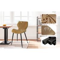 Upholstered Velvet Chair Mid Century Modern Metal Legs Dining Chairs