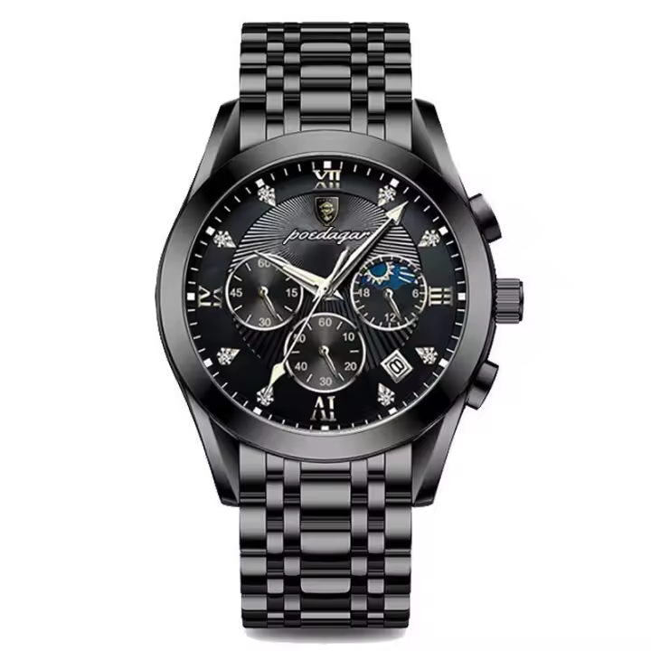 Reloj a prueba de agua luminoso para los hombres estudiante coreano tendencia de moda calendario - 1