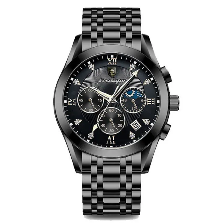 Reloj a prueba de agua luminoso para los hombres estudiante coreano tendencia de moda calendario - 1