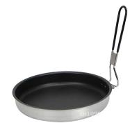Sartenes Sartén antiadherente de aleación portátil con mango 24 cm Sartén recubierta para acampar Utensilios de cocina para senderismo - details 0