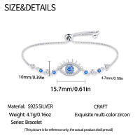 Pulsera de plata de ley 925 con dije de ojo mágico del mar profundo, compatible con cuentas, colgantes, joyería fina para mujeres y niñas - details 4