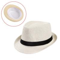 Unisex Hat Men Women Fedora Trilby Wide Brim Straw Cap Beach Sun Gentleman Adlut - details 2
