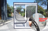 Mosquitera con cremallera para ventana, cortina de puerta, se puede personalizar, invisible, nuevo estilo - details 10