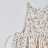 Delantal de cocina de algodón a la moda, delantal de trabajo doméstico con estampado Floral elegante, delantal de limpieza de estilo francés impermeable para cocina - details 15