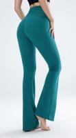 Leggings de mujer pantalones de yoga delgados pantalón de cintura alta de pierna ancha pantalón de campana deportivo transpirable de secado rápido - details 11