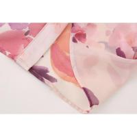 BUNO-Conjunto de dos piezas con estampado floral y manga larga para mujer, camisa informal con una hilera de botones y falda plisada de cintura alta - details 24