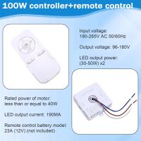Luz de ventilador de techo para dormitorio, Control remoto, 100W, controlador de recepción, accesorios de luz de ventilador, 30-50W X 2 - details 7