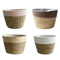 Maceta de Cestas de Mar Cesta Tejida a Mano para Plantas Interior y Exterior con Forros de Plástico - details 2