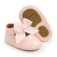 Zapatos de bebé con lazo, suela de goma, zapatillas de Ballet de PU antideslizantes, zapatos de vestir para niña, zapatos de cuna para niño pequeño - details 15