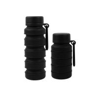Botella de agua de silicona plegable a prueba de fugas, tazas de agua plegables de acero inoxidable reutilizables, tapa giratoria portátil, taza de café retráctil - details 7