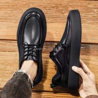 Nueva venta al por mayor, zapatos Vintage de cuero transpirable de verano para hombre, zapatillas clásicas con cordones de vaca Real, zapatillas antideslizantes de alta calidad 44 - details 0