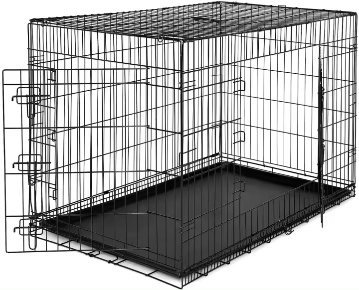 Jaula de transporte plegable para perros Dibea Lionto, (S) 45x31x36 cm Negro - 1