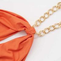Vestido con abertura y espalda hueca para mujer, cadena con colgante de Color liso, vestidos elegantes para fiesta, novedad de verano - details 6