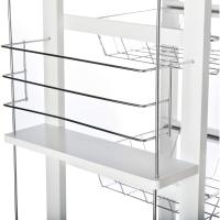 cocina ruedas 3 cestas metal y 2 botellasmara pino temporáneo 47x37x83cm blanco - details 7