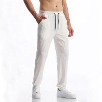 Pit rayé Design tissu hommes pantalons de Sport décontractés pantalons de Sport de gimnastique hommes survêtement pantalons de survêtement course entraînement Jogging pantalons longs - details 2
