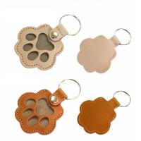 Llavero divertido y bonito con garra de gato, bolsa de almacenamiento de pelo de mascota creativa, llavero de cuero PU, colgante de pata de perro, bolsa colgante - details 10