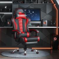 Silla de Oficina Silla Gaming con Reposapies Silla Ergonómica con Ruedas Silla Ordenador Ajustable Silla con Soporte Lumbar Capacidad MAX 136 KG Rojo - details 1