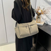 2025 nueva ropa de algodón bolsa de tela de gran capacidad casual versátil hombro mensajero bolsa de mujer ligera chica bolso de hombro - details 2