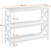 Mueble Receptor de Entrada Mesa de Consola Estrecha Mesa de Entrada de Tres Niveles - details 2