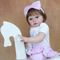 BZDOLL-Muñeca Reborn de silicona suave para bebé, cuerpo de tela de princesa, vestido de bebé con piel de pintura 3D, 24 pulgadas - details 9