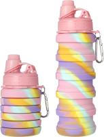 Botella de Agua Plegable de Silicona para Niños 500ml Ideal para Escuela, Viajes, Deportes, Camping - details 0