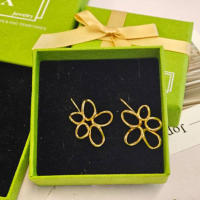 Pendientes de plata 925 - 1 par de ganchos para las orejas con hojas de Ginkgo - Lindo diseño floral creativo para uso diario en verano - details 8