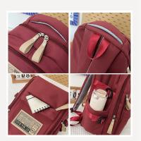 Mochila impermeable de gran capacidad para estudiantes, bolso escolar de nailon con cremallera y múltiples bolsillos, mochila informal de ocio para adolescentes, viaje - details 25