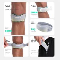 Rodillera de neopreno con soporte para la rótula, transpirable, amortiguadora de impactos, correa ajustable para el tendón rotuliano. - details 6