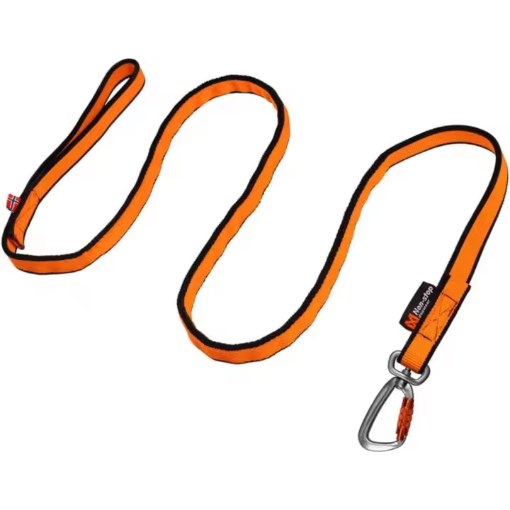 Nonstop Dogwear - Correa elástica 2.8, Negro/Naranja, 2.8 m - 1
