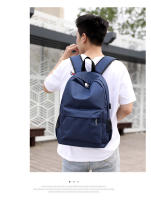 Mochila casual de color sólido, mochila de viaje con carga USB de gran capacidad, bolso universitario - details 16