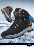 Botas de combate táctico de invierno para hombre, zapatos para caminar al aire libre, senderismo, botines para hombre, botas de nieve transpirables antideslizantes de felpa para mantener el calor - details 2