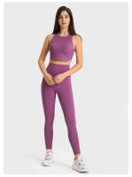 Sujetador deportivo de yoga para mujer SHINBENE con cuello alto y diseño de costilla para gimnasio y entrenamiento tipo Racerback con built in bra - details 0